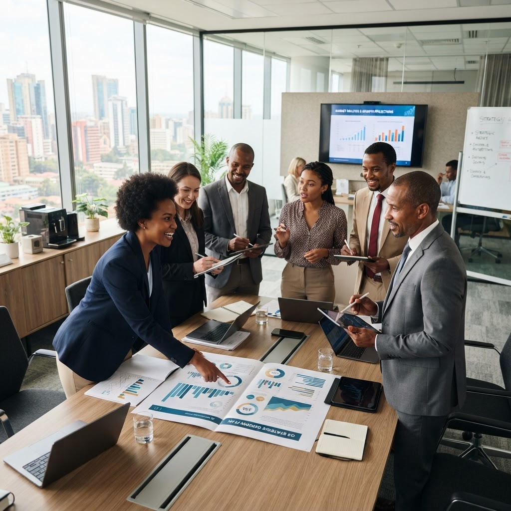 Devhulon consulting team collaborating in a boardroom